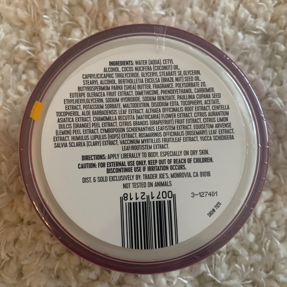 (NEW) Trader Joe’s Brazil Nut Body Butter-ONE (1) - Picture 4 of 4